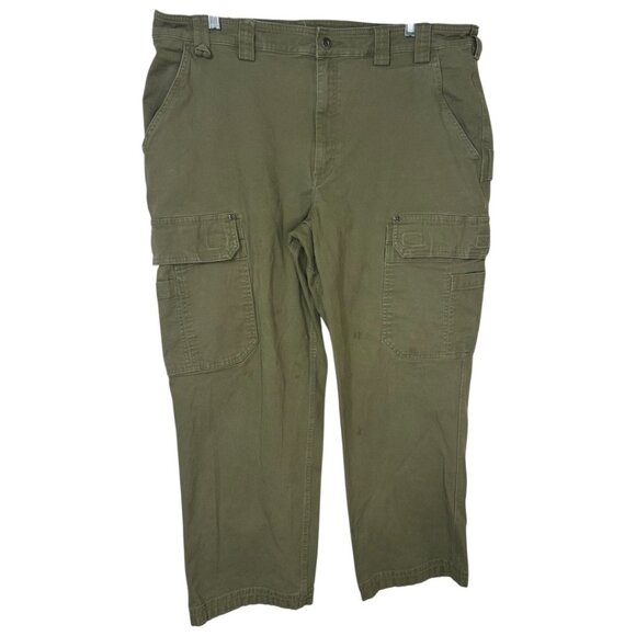 Duluth Trading Co Flex Fire Hose Green Work Pants Men's Size 44 x‎ 30 - Picture 1 of 11